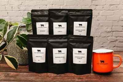 Top Shelf Jerky Gift Pack with Enamel Mug - Top Shelf Jerky