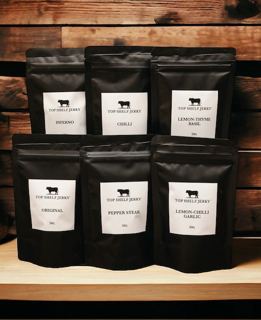 Top Shelf Beef Jerky Gift Pack: Classic & Adventurous Flavours - Top Shelf Jerky